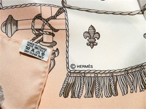 The Care Tag of an AUTHENTIC Hermes Carre